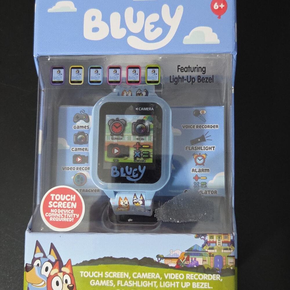 Bluey Kids Smartwatch Camera Fun Games Alarm Interactive Rechargeable New